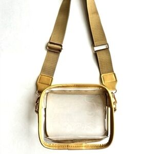 Gold Clear Game Day Purse